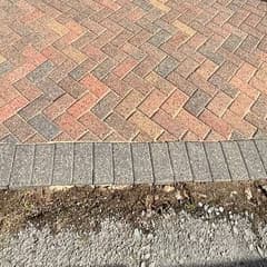 Block paving, cleaned